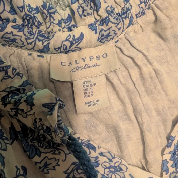 Blue Patterned Sleeveless Maxi Dress - Picture 9 of 9